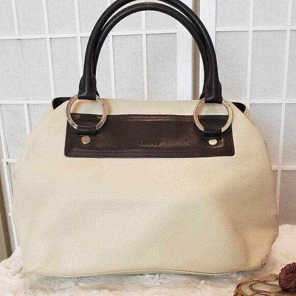 DKNY Leather Ring Two Toned Handbag - Picture 1 of 10